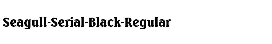 font Seagull-Serial-Black-Regular download