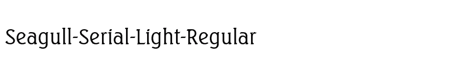 font Seagull-Serial-Light-Regular download