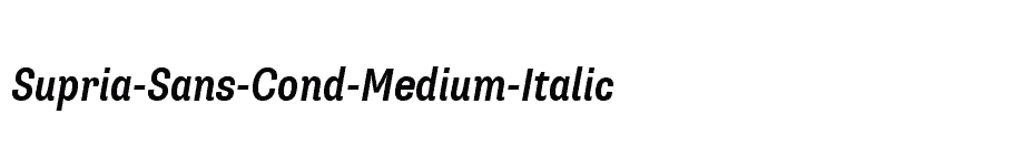font Supria-Sans-Cond-Medium-Italic download