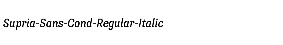 font Supria-Sans-Cond-Regular-Italic download