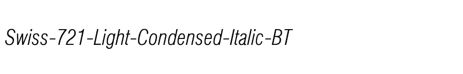 font Swiss-721-Light-Condensed-Italic-BT download