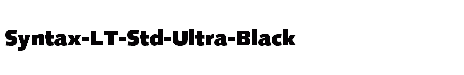 font Syntax-LT-Std-Ultra-Black download