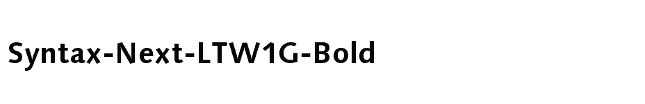 font Syntax-Next-LTW1G-Bold download
