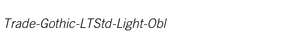 font Trade-Gothic-LTStd-Light-Obl download