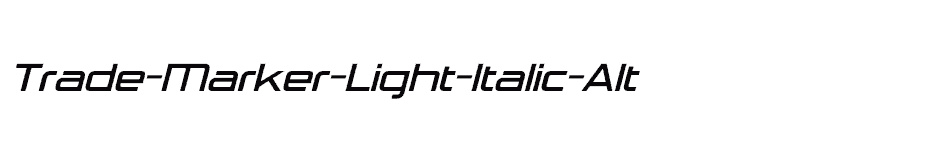 font Trade-Marker-Light-Italic-Alt download