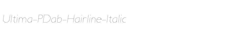 font Ultima-PDab-Hairline-Italic download