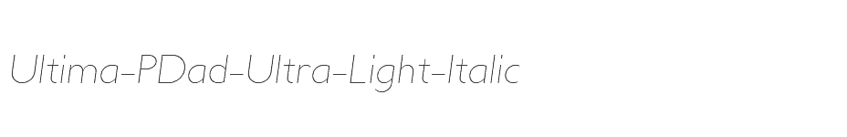 font Ultima-PDad-Ultra-Light-Italic download