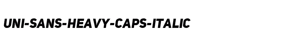 font Uni-Sans-Heavy-Caps-Italic download