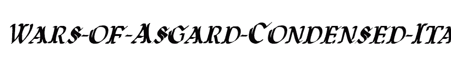 font Wars-of-Asgard-Condensed-Italic download
