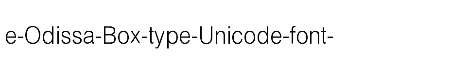 font e-Odissa-Box-type-Unicode-font- download