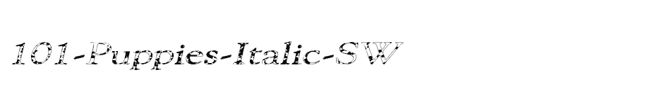 font 101-Puppies-Italic-SW download