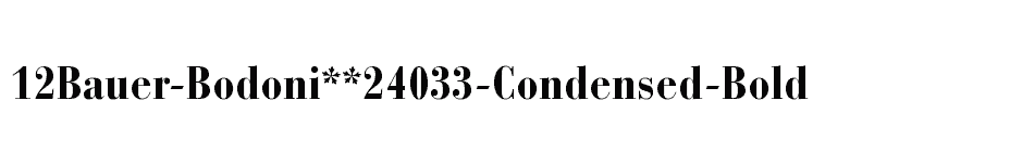 font 12Bauer-Bodoni**24033-Condensed-Bold download