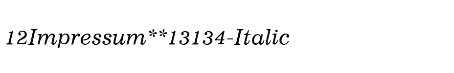 font 12Impressum**13134-Italic download