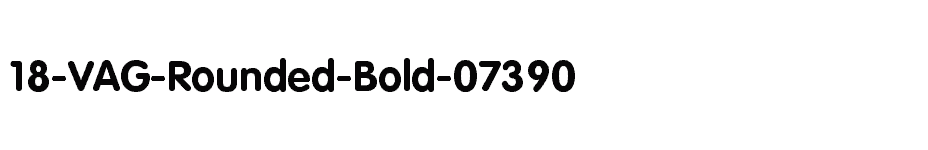 font 18-VAG-Rounded-Bold-07390 download