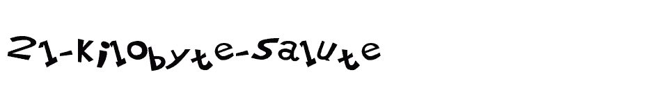 font 21-Kilobyte-Salute download