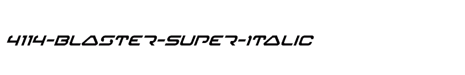 font 4114-Blaster-Super-Italic download