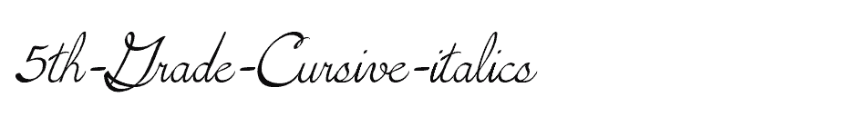 font 5th-Grade-Cursive-italics download