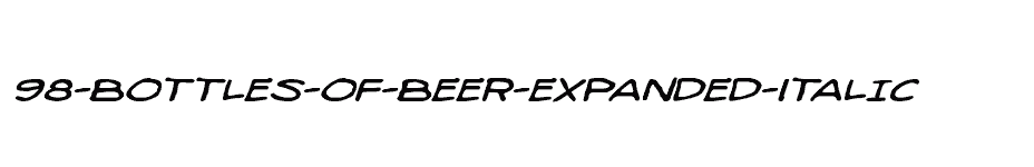 font 98-Bottles-of-Beer-Expanded-Italic download