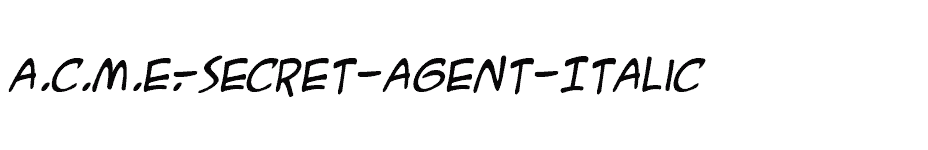 font A.C.M.E.-Secret-Agent-Italic download