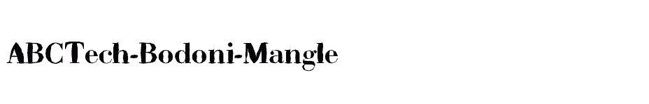 font ABCTech-Bodoni-Mangle download