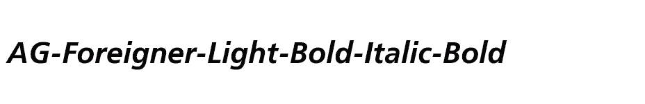 font AG-Foreigner-Light-Bold-Italic-Bold download