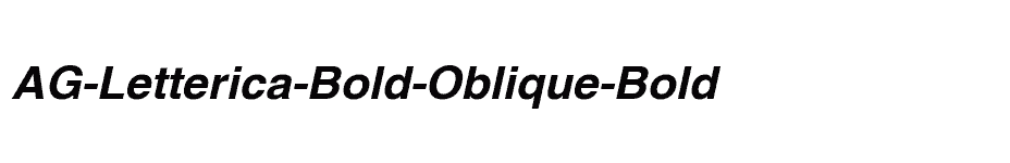 font AG-Letterica-Bold-Oblique-Bold download