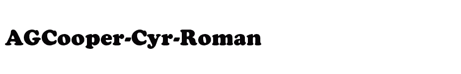 font AGCooper-Cyr-Roman download