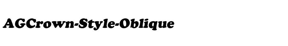 font AGCrown-Style-Oblique download