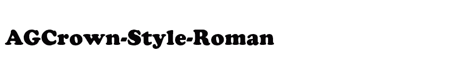 font AGCrown-Style-Roman download