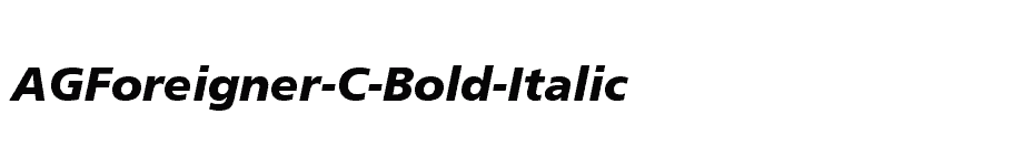 font AGForeigner-C-Bold-Italic download