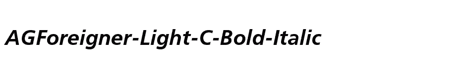 font AGForeigner-Light-C-Bold-Italic download