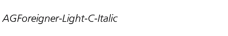 font AGForeigner-Light-C-Italic download