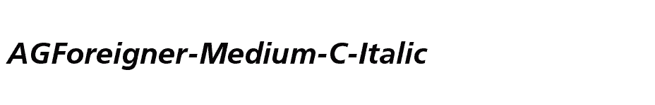 font AGForeigner-Medium-C-Italic download