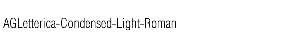 font AGLetterica-Condensed-Light-Roman download