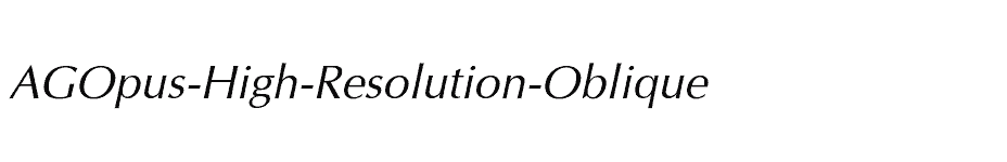 font AGOpus-High-Resolution-Oblique download