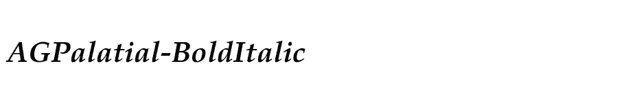 font AGPalatial-BoldItalic download