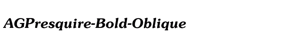 font AGPresquire-Bold-Oblique download