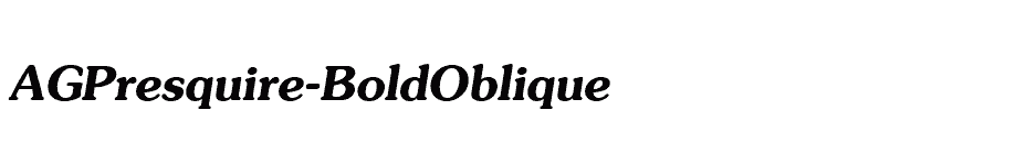 font AGPresquire-BoldOblique download