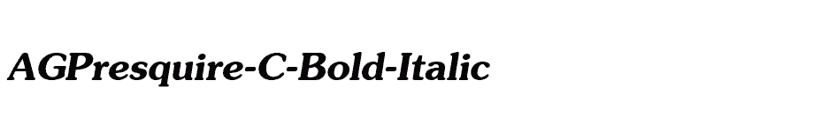 font AGPresquire-C-Bold-Italic download
