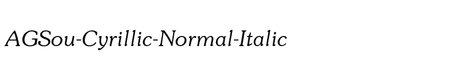 font AGSou-Cyrillic-Normal-Italic download