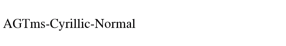 font AGTms-Cyrillic-Normal download