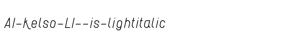 font AI-kelso-LI--is-lightitalic download