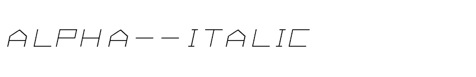 font ALPHA--Italic download