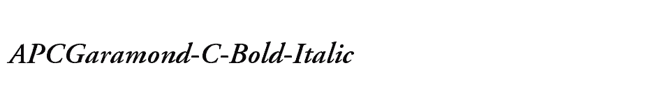 font APCGaramond-C-Bold-Italic download