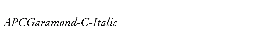 font APCGaramond-C-Italic download