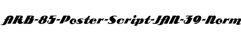 font ARB-85-Poster-Script-JAN-39-Normal download