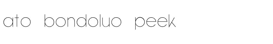 font ATO-Bondoluo-Peek download