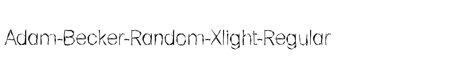 font Adam-Becker-Random-Xlight-Regular download