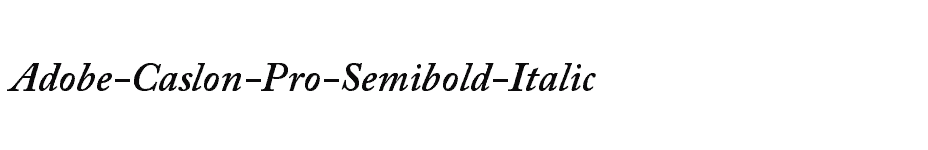 font Adobe-Caslon-Pro-Semibold-Italic download