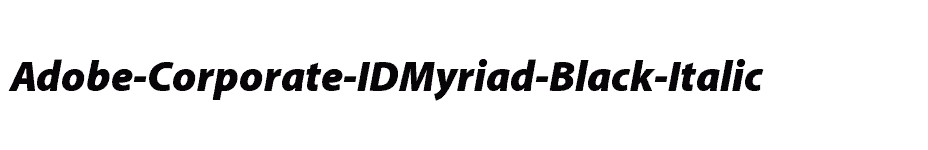 font Adobe-Corporate-IDMyriad-Black-Italic download